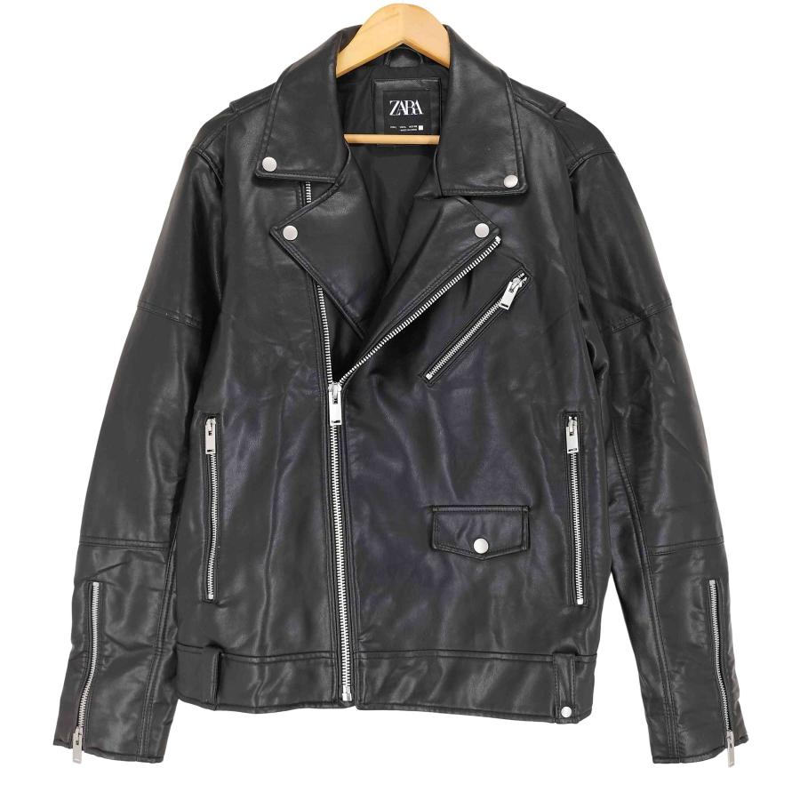 ZARAダブルライダース完売 ZARA（ザラ） フェイクレザー ダブル ライダースジャケット メンズ JPN