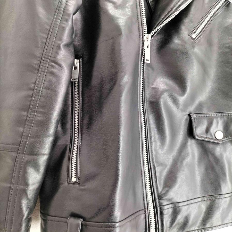 ZARA（ザラ） フェイクレザー ダブル ライダースジャケット メンズ JPN