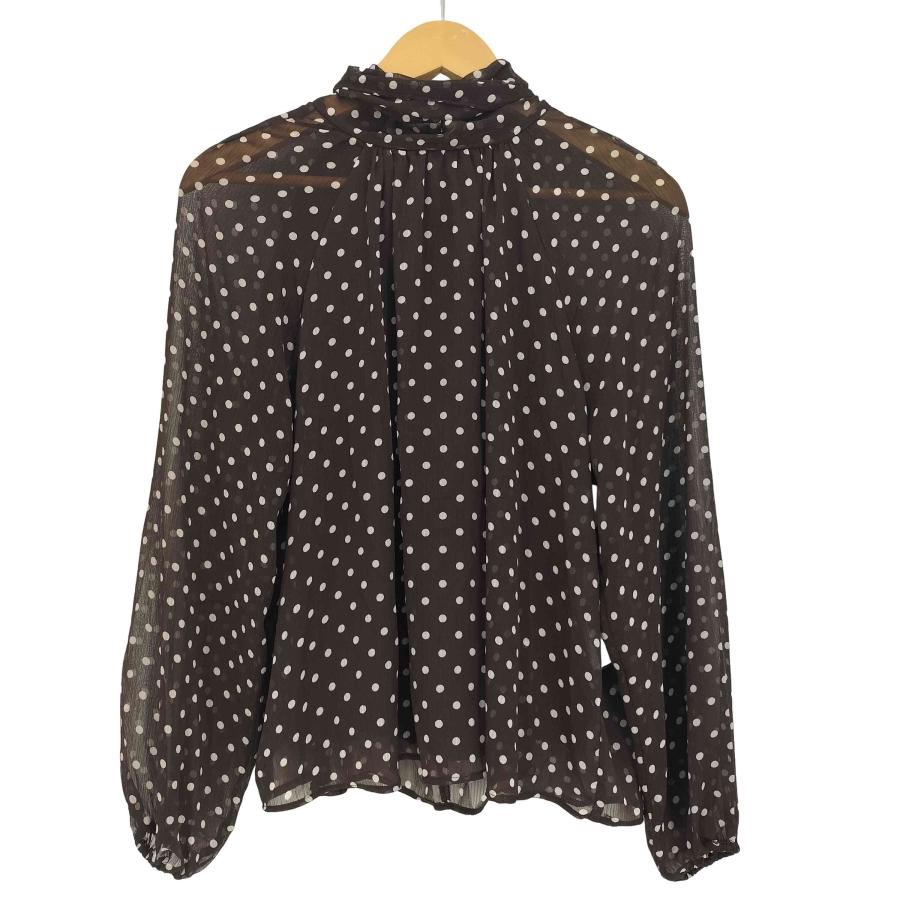 ZARA（ザラ） リボン付きドットプリントブラウス レディース import：S 