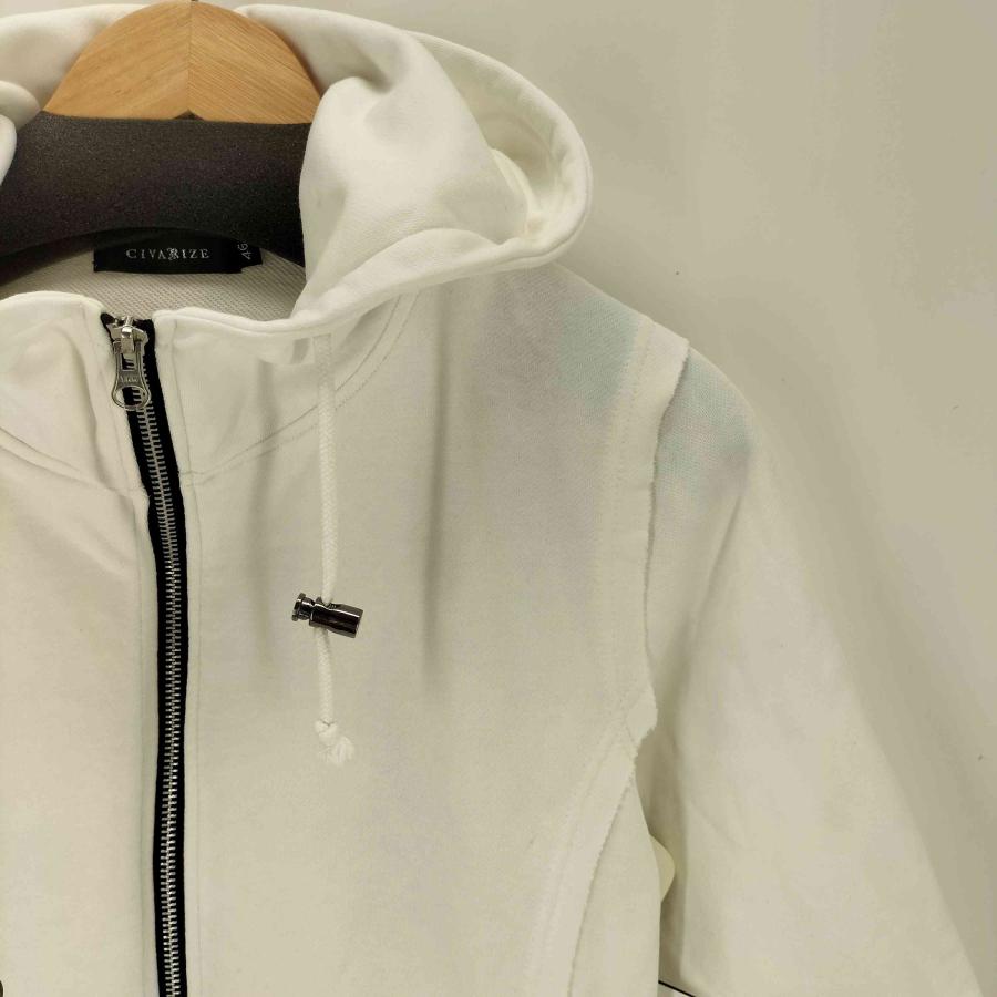 CIVARIZE(シヴァーライズ) ローズスカル接合半袖ロングパーカー Y2K