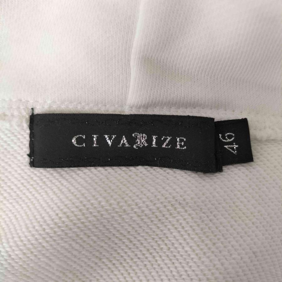 CIVARIZE(シヴァーライズ) ローズスカル接合半袖ロングパーカー Y2K