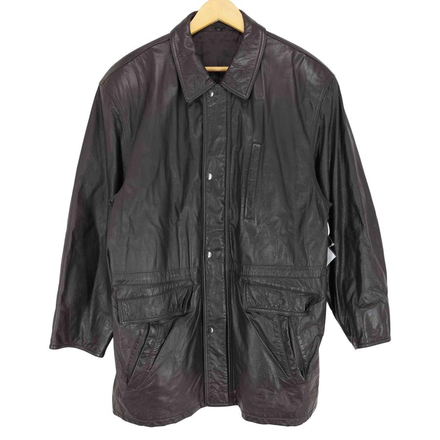 USED古着(ユーズドフルギ) リアルレザーカーコート メンズ アウター USED古着(ユーズドフルギ) cow leather カウレザー カーコート メンズ