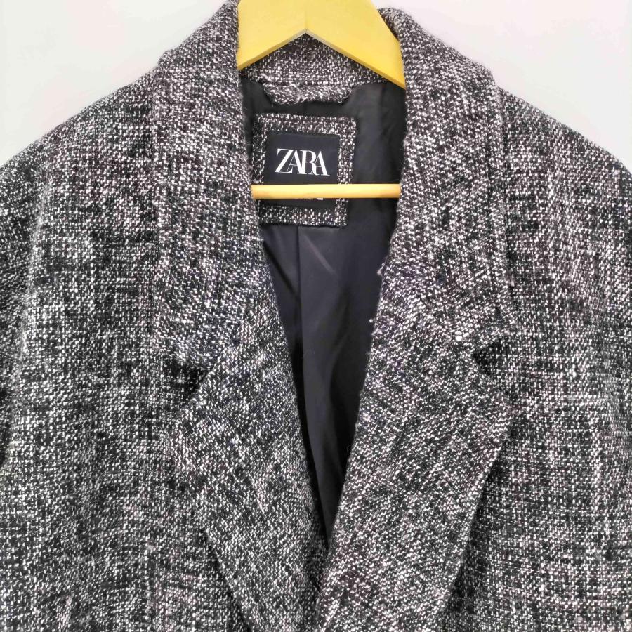 ZARA（ザラ） ツイード ダブルブレスト チェスターコート メンズ