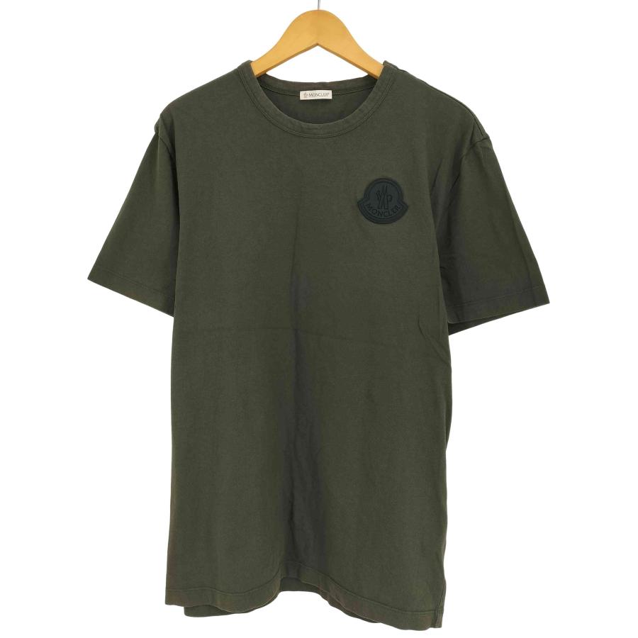 【中古】MONCLER レタリングラバーワッペン Tシャツ XL MONCLER（モンクレール） レタリングラバーワッペン 半袖 tシャツ
