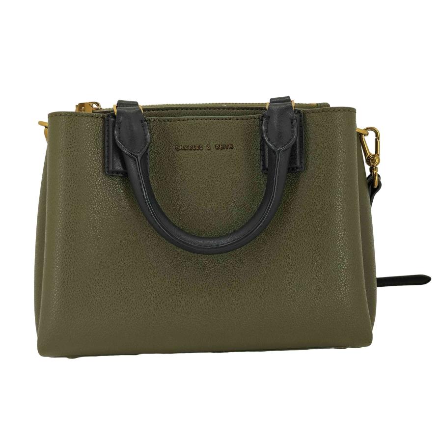 未使用　チャールズ アンド キース トップハンドルストラクチャーバッグ CHARLES&KEITH(チャールズアンドキース) トップハンドルストラクチャー