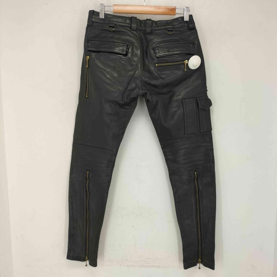 BLACK MEANS（ブラックミーンズ） レザーパンツ GOLD ZIP メンズ JPN