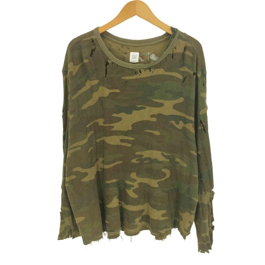 GAP（ギャップ） カモ サーマル L/S クルーネック Tシャツ メンズ