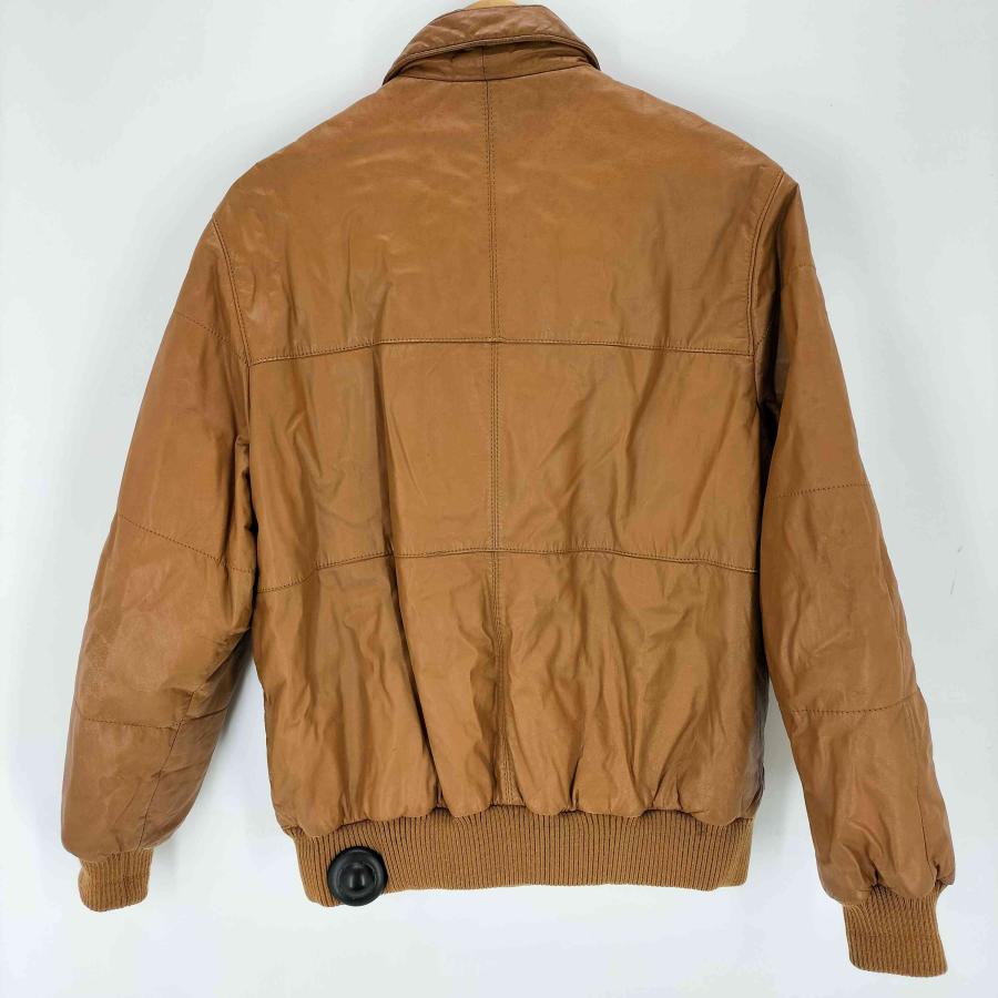 90s AVIREX アヴィレックス オールレザースタジャン ブラウン S AVIREX（アヴィレックス） 80-90s 中綿レザージャケット メンズ L 中古
