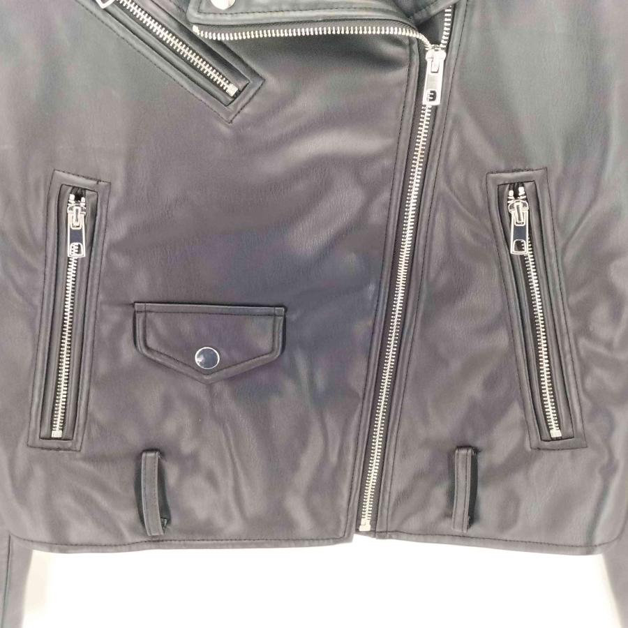 ZARA（ザラ） フェイクレザー ダブルライダースジャケット レディース
