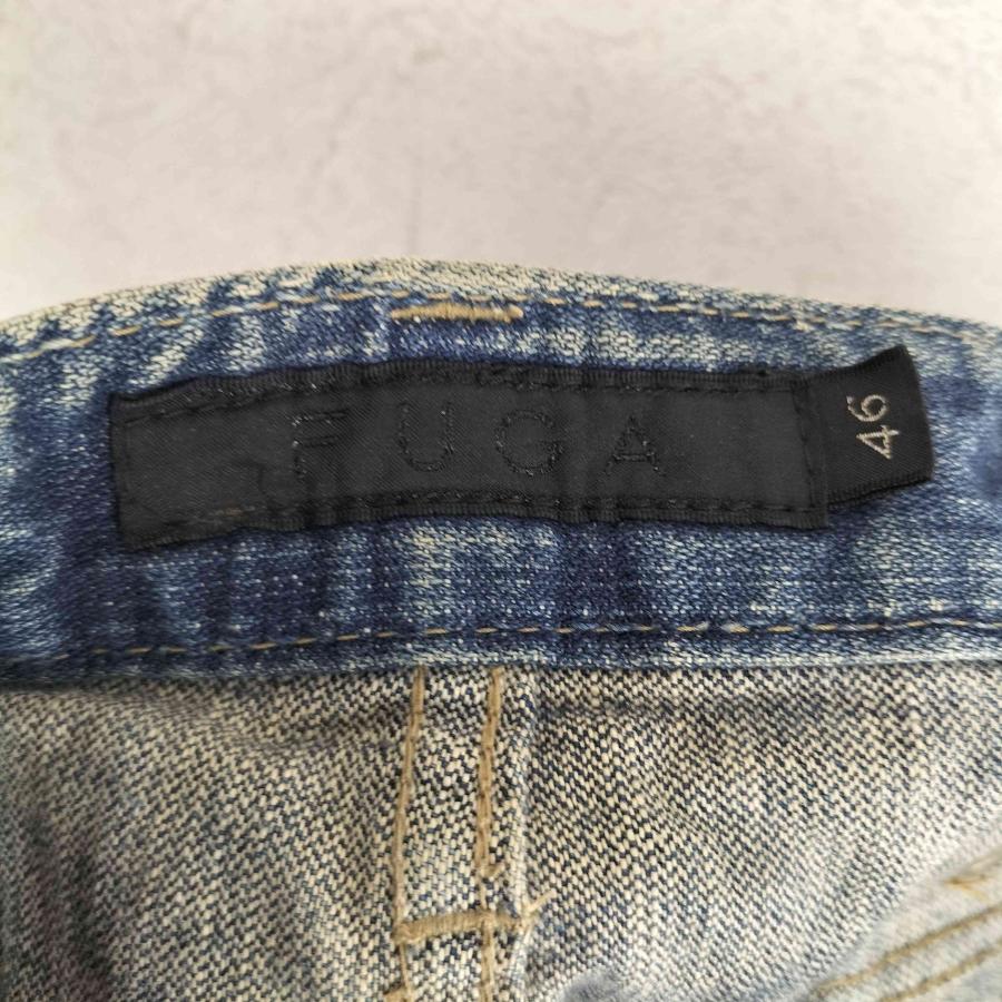 FUGA FUGA(フーガ) シンチバック ダメージ ペイント加工 フレア デニム