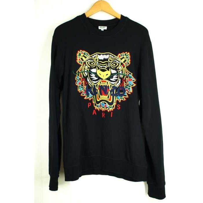 21秋冬新作 Kenzo ケンゾー ポリエステル コットン 黒系 ケンゾー Kenzo スウェット トレーナー ブランド古着バズス 中古 Sweatshirt Tiger Dragon サイズimport M メンズ トップス Dagl Tg