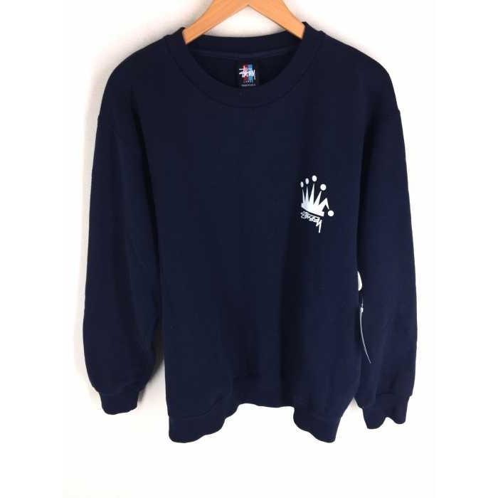 ステューシー Stussy スウェット トレーナー メンズ サイズimport L 赤青タグ 王冠プリント クルーネックスウェット 中古 ブランド古着 ブランド古着販売のbazzstore 通販 Yahoo ショッピング