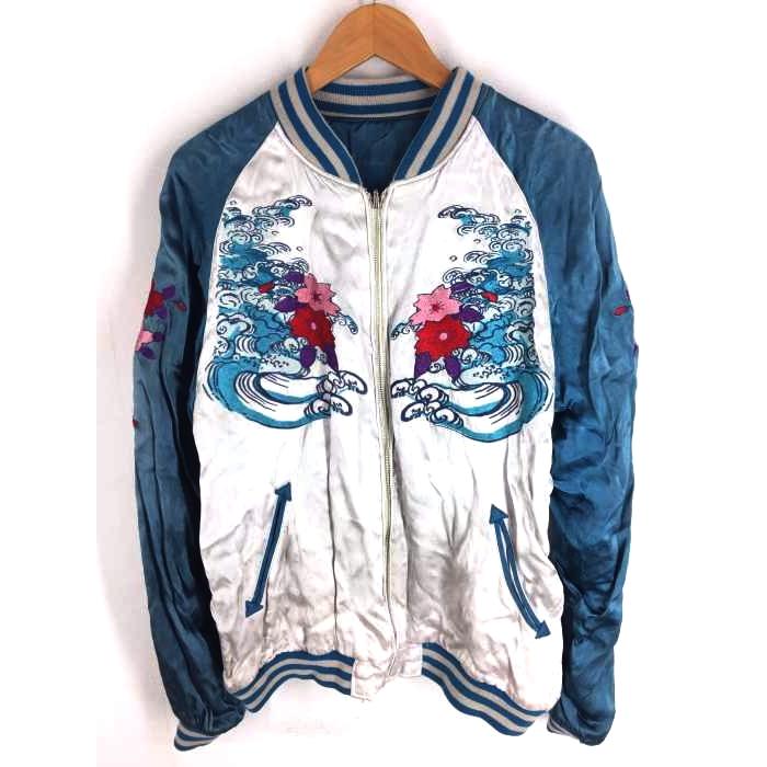 当店だけの限定モデル ジャケット メンズスカジャン Used古着 ユーズドフルギグレー系 ユーズドフルギ Used古着 和柄 リバーシブルスカジャン メンズ 中古 ブランド古着バズストア 04 Www Threeriversofs Com