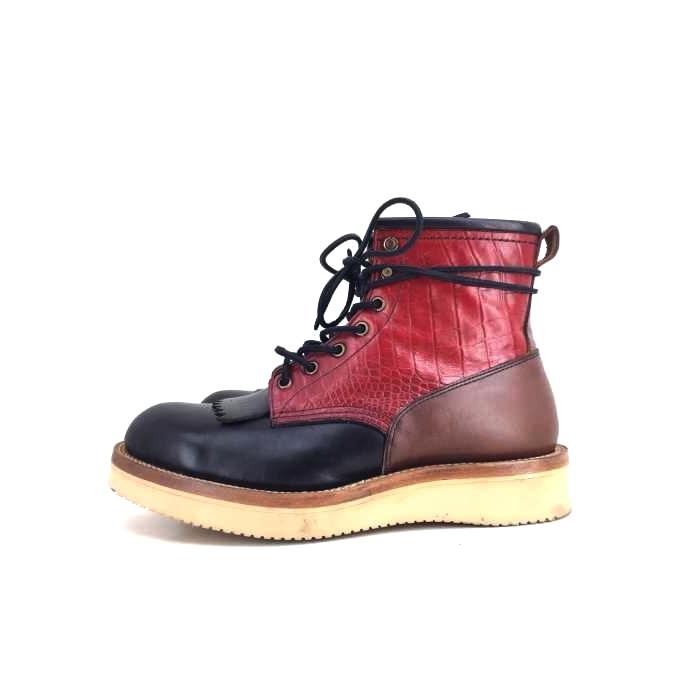 ホワイトサンズ WHITE SANDS クロコダイル レオパード 切替ブーツ