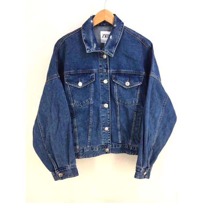 ザラ Zara ダメージ加工デニムジャケット Gジャン レディース M 中古 ブランド古着販売のbazzstore 通販 Yahoo ショッピング