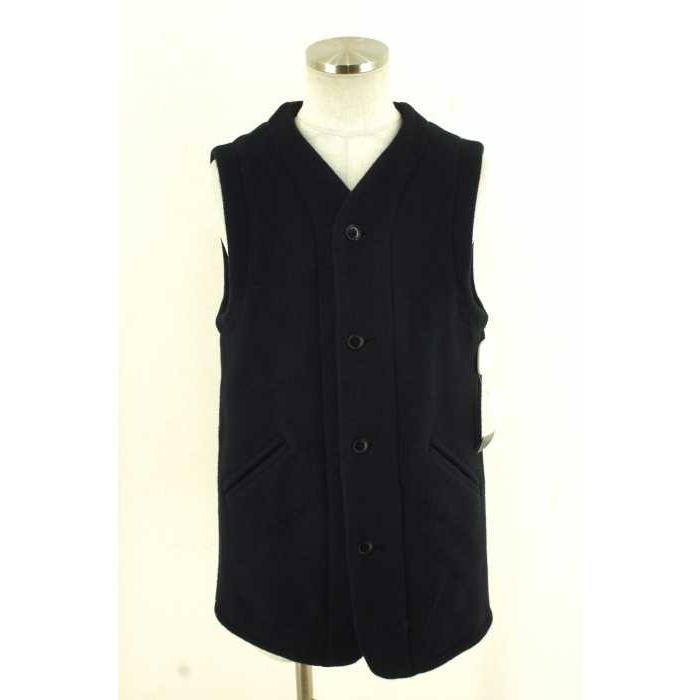 新素材新作 ネイビー ブランド古着バズストア 中古 ノースリーブジャケット サイズ1 メンズ チェスターコート ティーエスエス Ts S キュプラ ウール コート アウター Hermandad Estrella Org