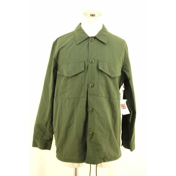 独創的 Shirt Utility サイズjpn L メンズ ミリタリーシャツ Tone トーン ナイロン コットン カーキ Tone トーン ユーティリティシャツ 170 ブランド古着バズストア 中古 トップス