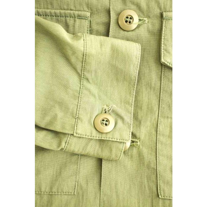 独創的 Shirt Utility サイズjpn L メンズ ミリタリーシャツ Tone トーン ナイロン コットン カーキ Tone トーン ユーティリティシャツ 170 ブランド古着バズストア 中古 トップス
