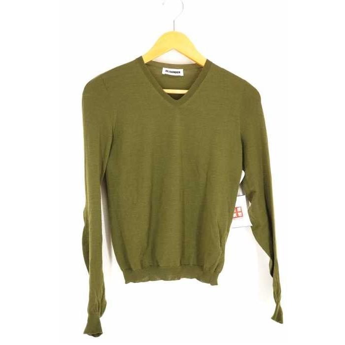 全3色/黒/赤/ベージュ JIL SANDER Vネックニット 34サイズ - ニット