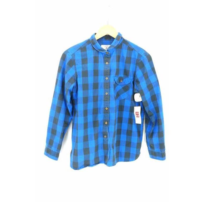 エーグル Aigle ネルシャツ レディース サイズjpn M ラウンドカラーブロックチェックネルシャツ中古 ブランド古着バズストア ブランド古着販売のbazzstore 通販 Yahoo ショッピング