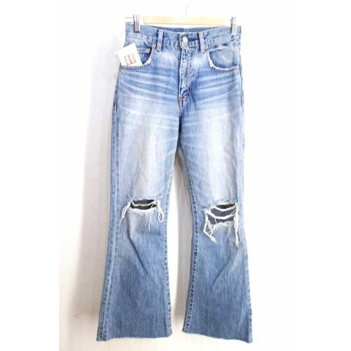 マウジー Moussy デニムパンツ レディース サイズ24 Hw Cut Of F Flare カットオフフレアデニムパンツ 中古 ブランド古着バズ ブランド古着販売のbazzstore 通販 Yahoo ショッピング