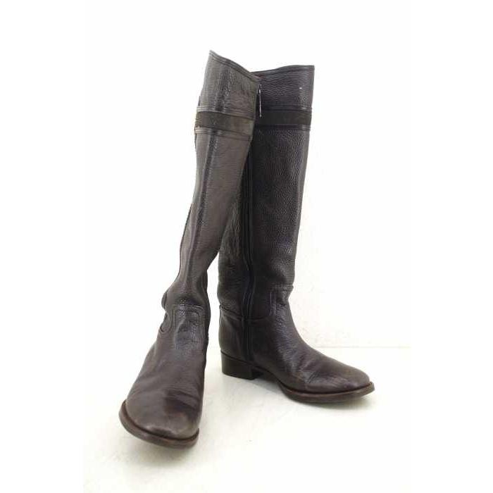 トリーバーチ Tory Burch ブーツ メンズ サイズ7m サイドジップエンブレムロゴ入りジョッキーロングブーツ 中古 ブランド古着バズストア 2 ブランド古着販売のbazzstore 通販 Yahoo ショッピング