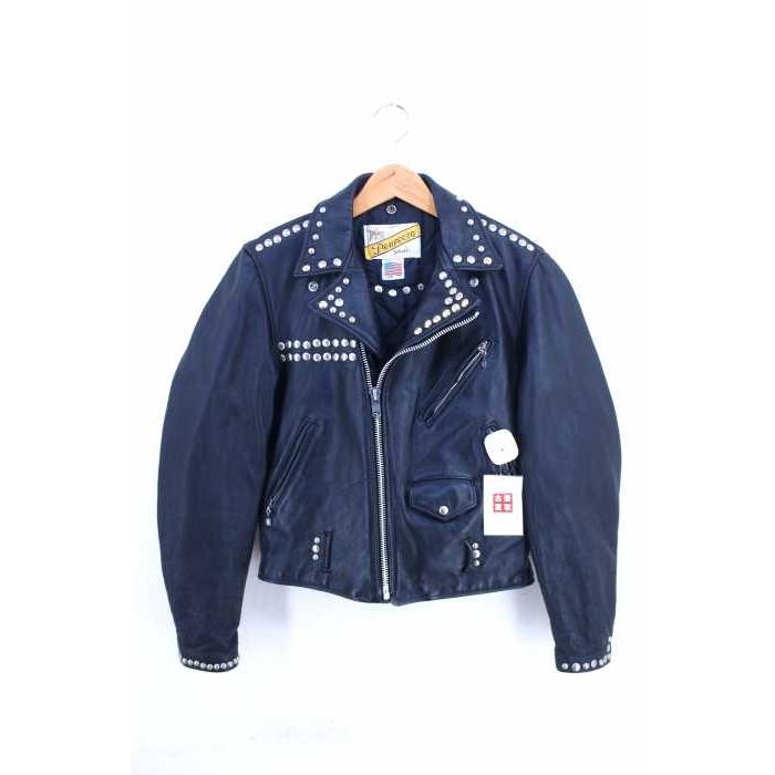 ショット Schott カスタム スタッズ装飾ワンスターダブルライダース