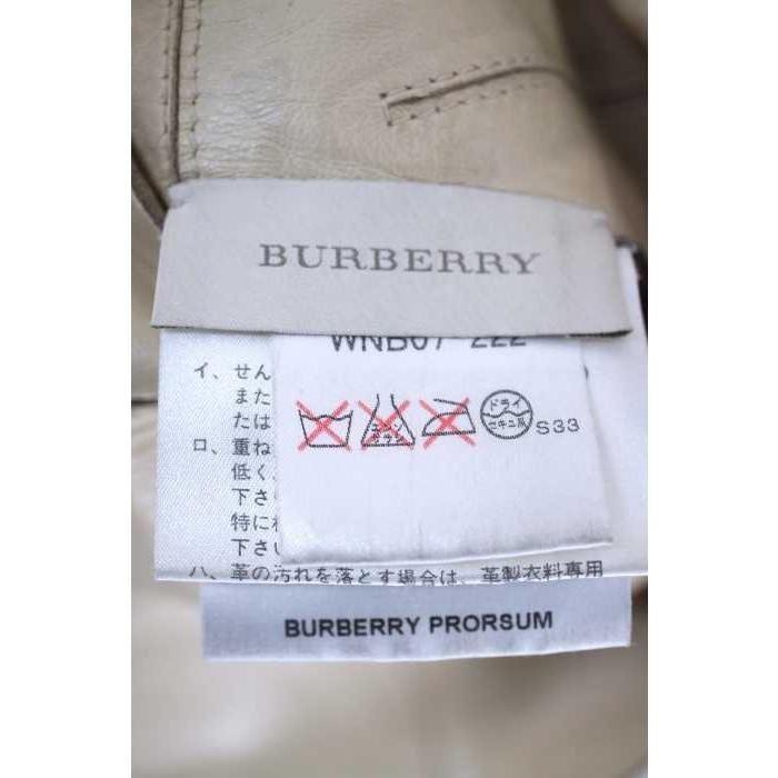 品質満点 レディースコート Burberry バーバリー白系 バーバリー Burberry リバ シブルレザーコート レディース 44 中古 ブランド古着バズストア 0713 コート アウター Amiro Pl