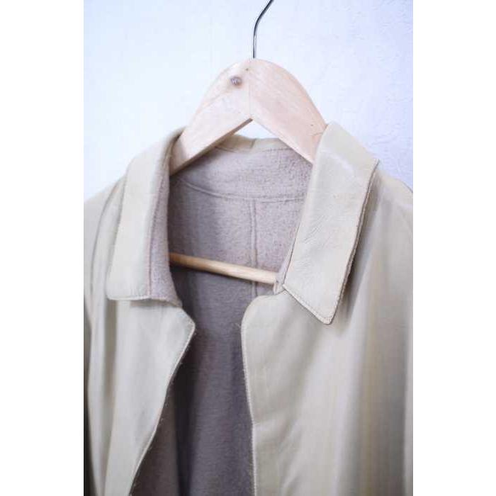 品質満点 レディースコート Burberry バーバリー白系 バーバリー Burberry リバ シブルレザーコート レディース 44 中古 ブランド古着バズストア 0713 コート アウター Amiro Pl