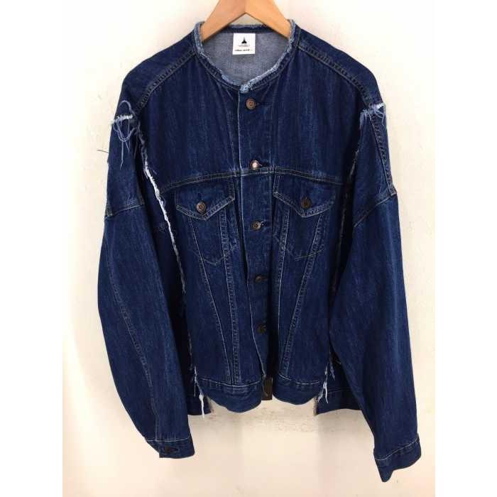 人気ブランド新作豊富 古着 ノーカラーデニムブルゾン Gジャン デニムジャケット Alrc Asia
