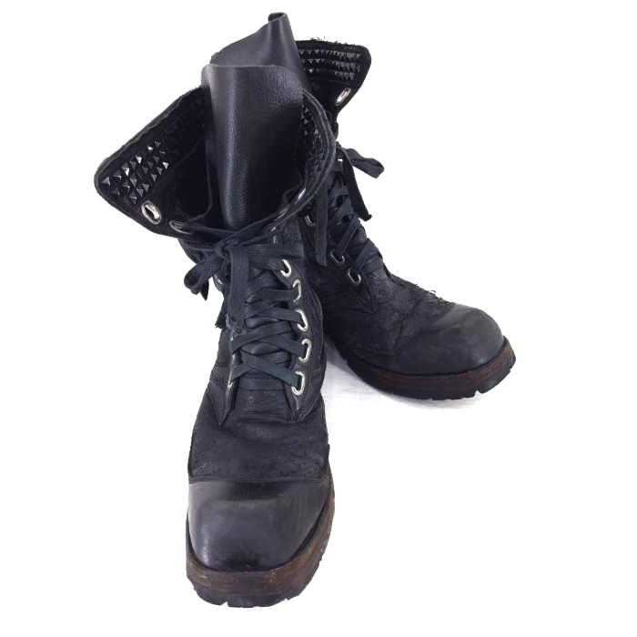 ケムリ Kmrii スタッズ レザーレースアップブーツ メンズ 新着 中古 ブランド古着バズストア 0813 ブランド古着販売のbazzstore 通販 Yahoo ショッピング
