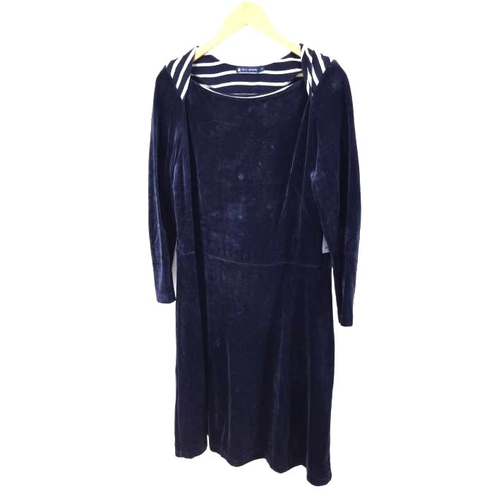 プチバトー Petit Bateau ボーダー 切替ベロアワンピース レディース M 中古 古着 ブランド古着販売のbazzstore 通販 Yahoo ショッピング