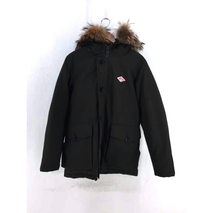 5 Off メンズダウンジャケット Danton 1023 ブランド古着バズストア 中古 メンズ ファー付きダウンジャケット 17aw Danton ダントン 緑 ダントン茶系 コート アウター
