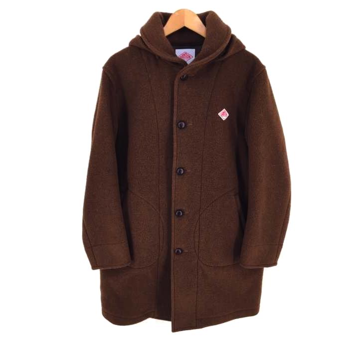 正規逆輸入品 40 メンズ フードコート 2way ウールモッサ 16aw Danton ダントン ダントン茶系 Danton メンズコート 新着 1028 ブランド古着バズストア 中古 コート アウター