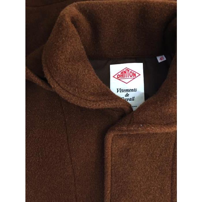 正規逆輸入品 40 メンズ フードコート 2way ウールモッサ 16aw Danton ダントン ダントン茶系 Danton メンズコート 新着 1028 ブランド古着バズストア 中古 コート アウター