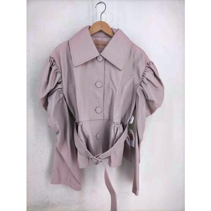 ハニーミーハニー Honey Mi Honey ペプラムパワーショルダーフェイクレザージャケット レディース Free 中古 2103 ブランド古着販売のbazzstore 通販 Yahoo ショッピング