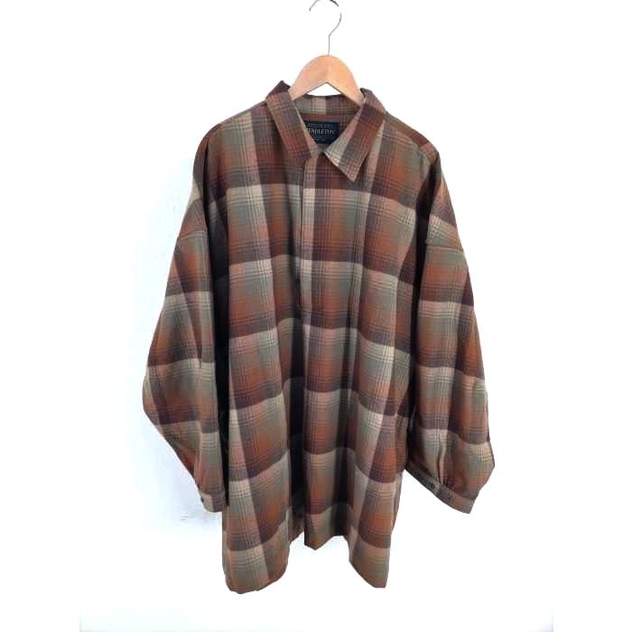 デラックス DELUXE 19AW PONCHO チェック柄ウールプルオーバーポンチョ