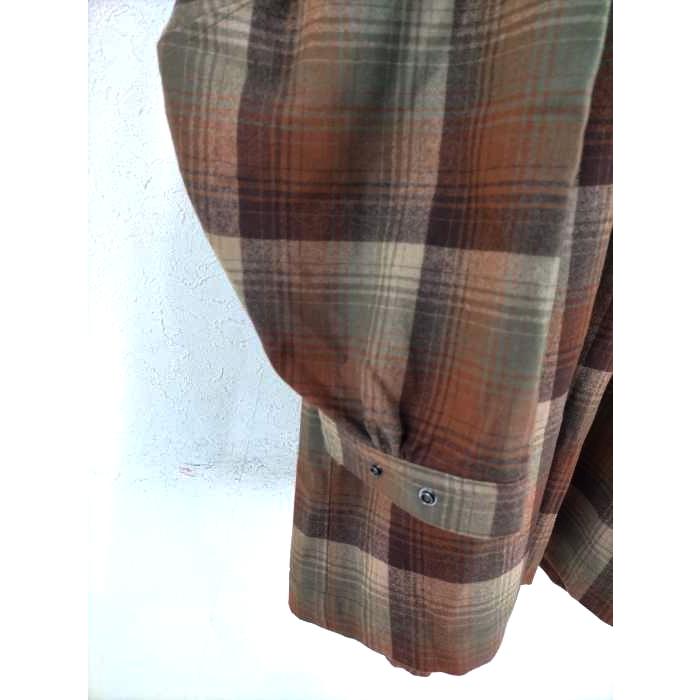 デラックス DELUXE 19AW PONCHO チェック柄ウールプルオーバーポンチョ