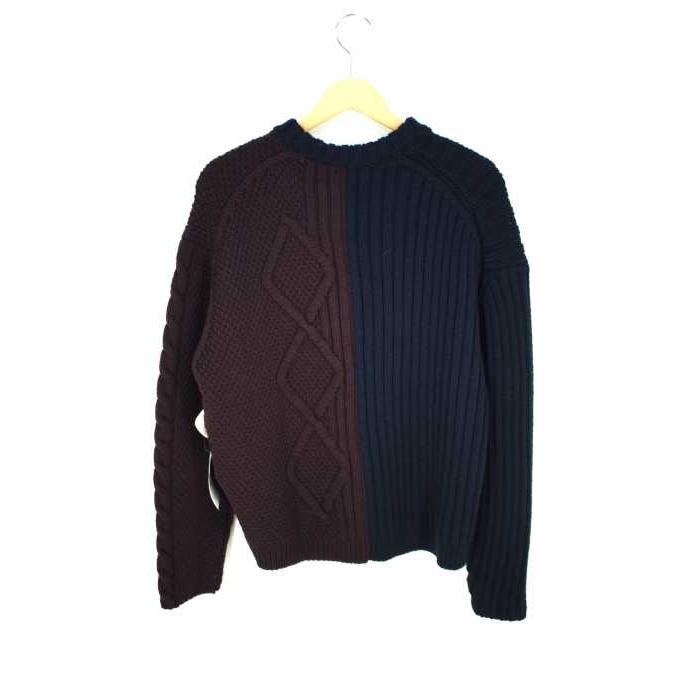 割引 Smith Paul ポールスミス メンズニット セーター ウール 青系 赤系 ポールスミス Smith Paul Asymmetry ブランド古着バズストア 中古 Swe Neck Crew トップス