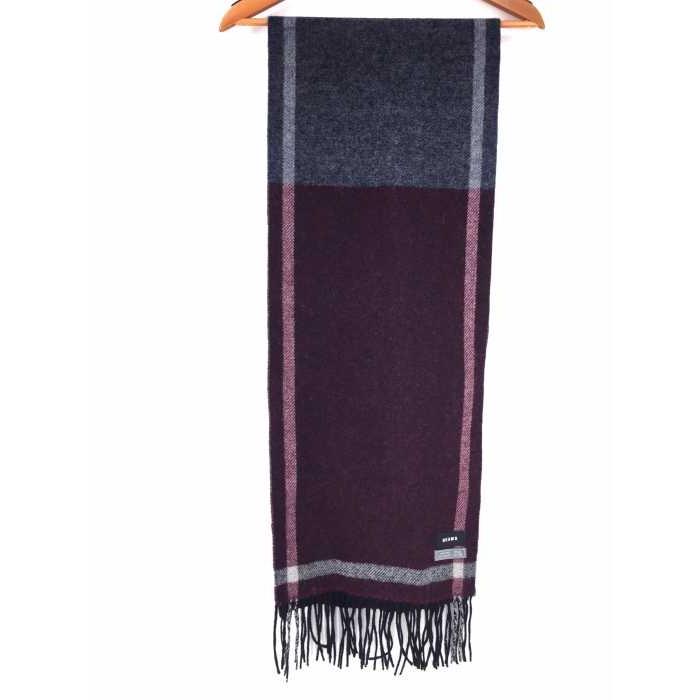 在庫あり 財布 帽子 ファッション小物 Beams ビームス グレー系 赤系 ウール 100 ビームス Beams マフラー メンズ サイズ表記無 チェックマフラー 中古 ブランド古着バズストア Www Threeriversofs Com