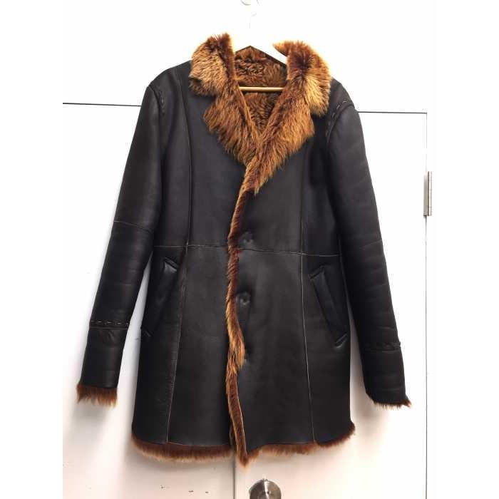 日本最大の Katharine Hamnett ブランド古着バズストア 中古 サ London Hamnett Katharine キャサリンハムネットロンドン メンズムートンジャケット キャサリ London コート アウター