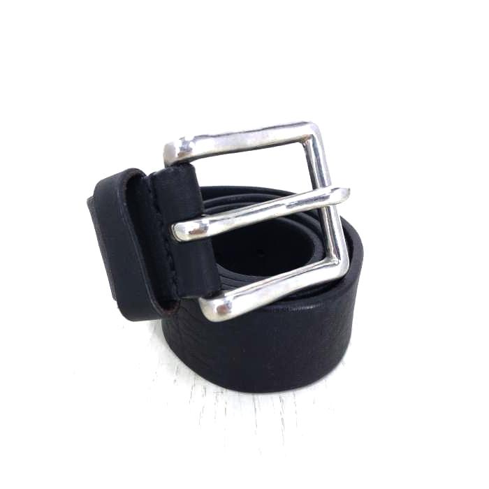 品質保証 レザーベルト シボ革 Miyake Issey イッセイミヤケ イッセイミヤケ黒系 Miyake Issey メンズベルト 日本製 中古 03 メンズ 財布 帽子 ファッション小物