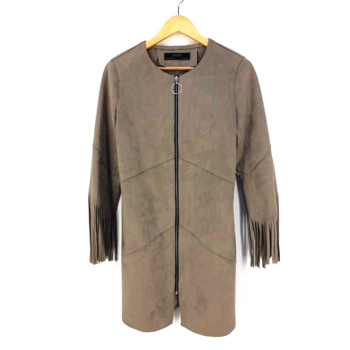 Zara Basic ザラベーシック フリンジフェイクスウェードコート レディース アウター コート 中古 ブランド古着販売のbazzstore 通販 Yahoo ショッピング