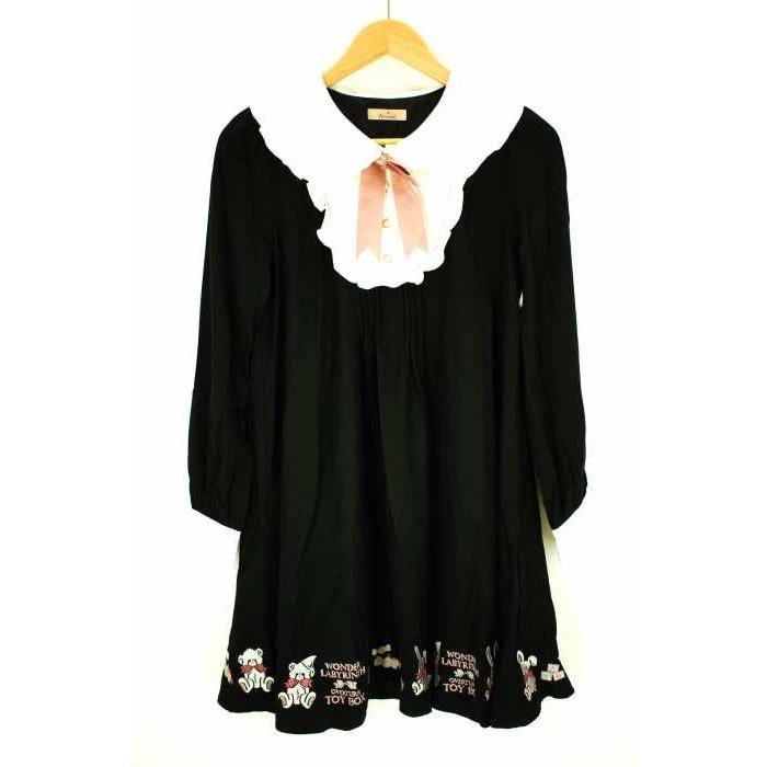 レディース ワンピース アマベル Amavel ラビット襟 アニマル刺繍ワンピース 中古 ブランド古着バズストア 0221 ブランド古着販売のbazzstore 通販 Yahoo ショッピング