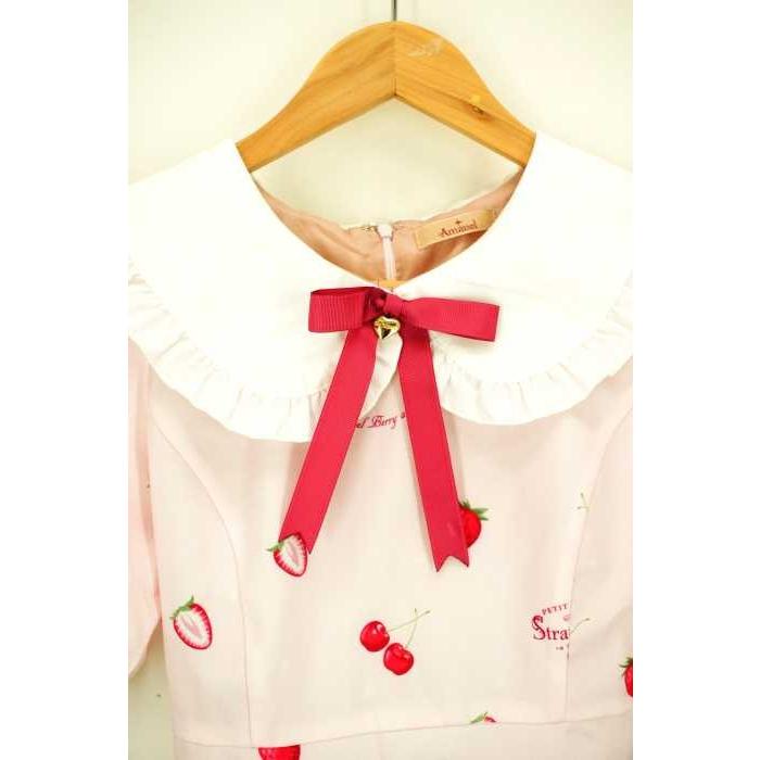 レディース シャツワンピース アマベル Amavel ストロベリー チェリー シャツワンピース 中古 ブランド古着バズストア 0222 ブランド古着販売のbazzstore 通販 Yahoo ショッピング