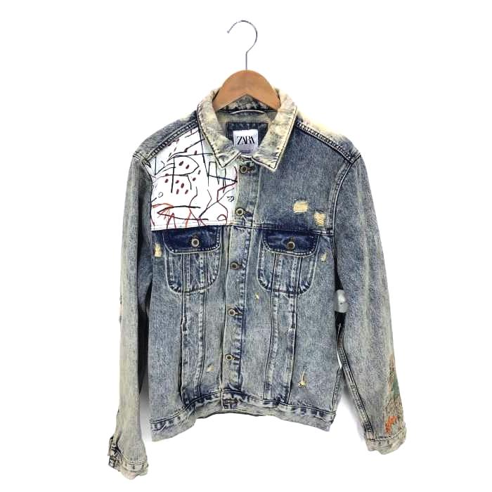 ザラ Zara ダメージ加工デニムジャケット メンズ L 中古 ブランド古着バズストア 0815 ブランド古着販売のbazzstore 通販 Yahoo ショッピング