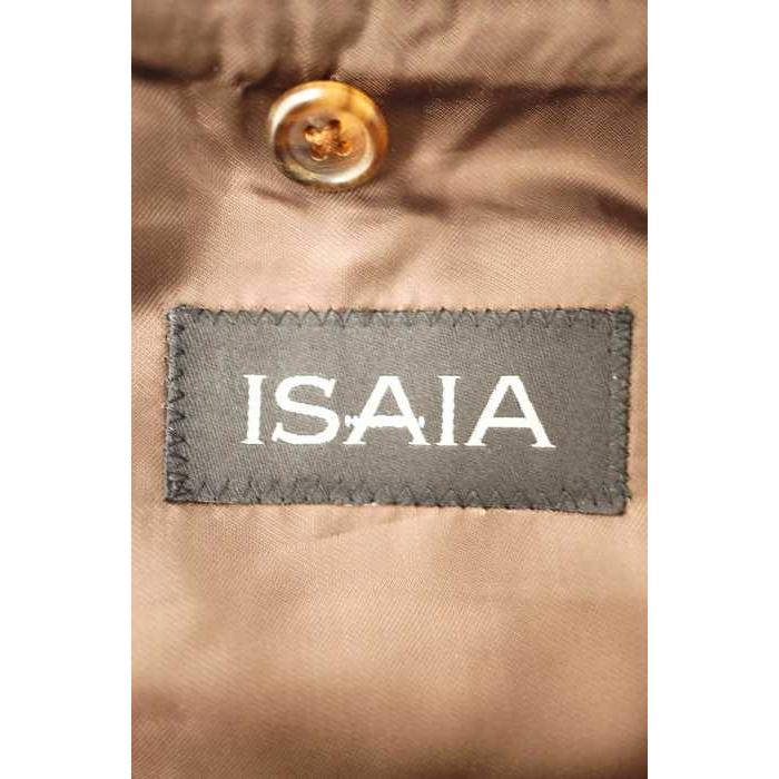 21年激安 ブラウン イザイアisaia ウール ブランド古着バズストア 中古 カシミヤ混ツイード3bジャケット サイズ44 メンズ アウター Isaia イザイア カシミヤ トップス