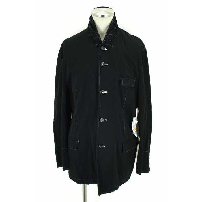 絶品 コムデギャルソンオムcomme ブランド古 中古 コットン変形襟ステッチジャケット サイズl メンズ トップス Homme コムデギャルソンオム Garcons Des Comme H Garcons Des トップス