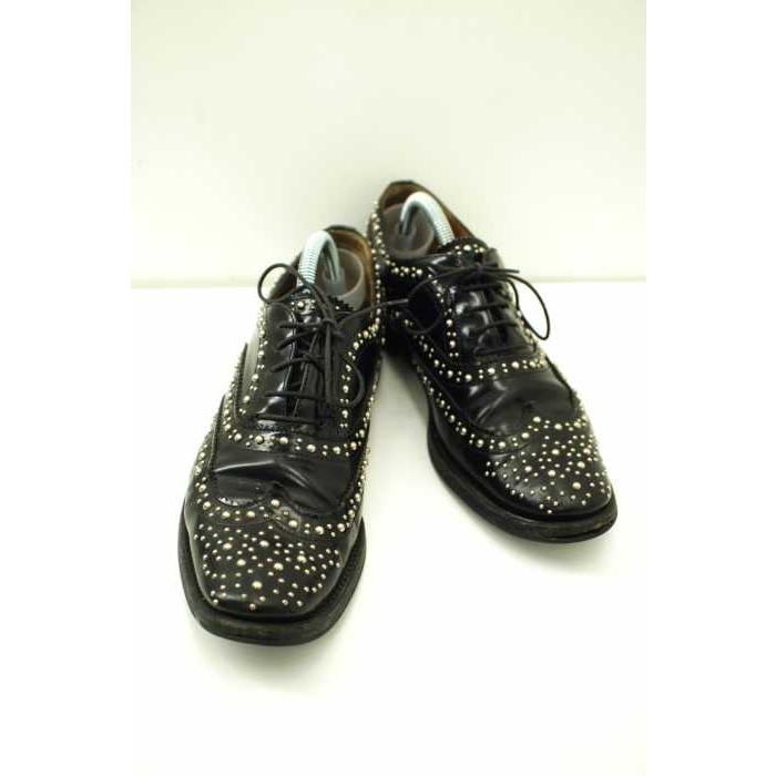 品質満点 シューズ Churchs チャーチ シルバー ブラック チャーチchurchs レディース ブランド古着バズストア 中古 スタッズシューズ Burwood 1 2 サイズ34 Mase Vn
