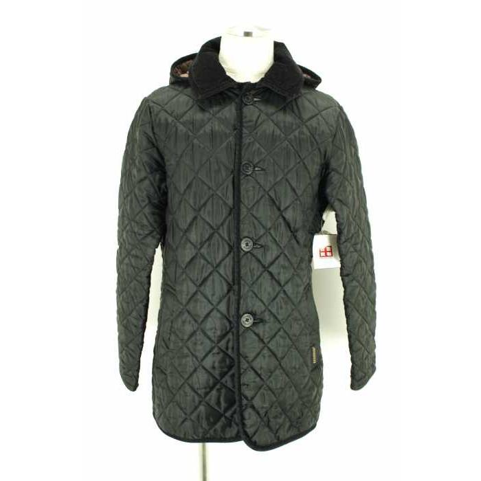 35 Off サイズ36 メンズ キルティングジャケット Lavenham ラベンハム ポリエ コットン ブラック ラベンハムlavenham フード着脱 ブランド古着バズストア 中古 コート アウター